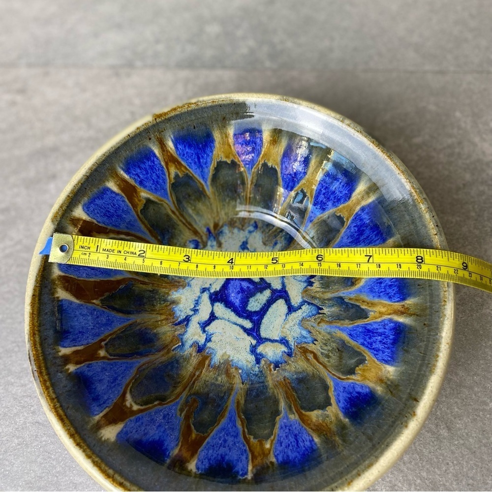Exquisite Handmade Peacock Glaze Bowl - Salads, Soups, Etc -Micro & Washer Safe - Picture 2 of 8